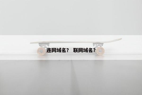 连网域名？ 联网域名？