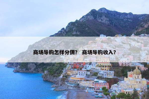 商场导购怎样分佣？ 商场导购收入？