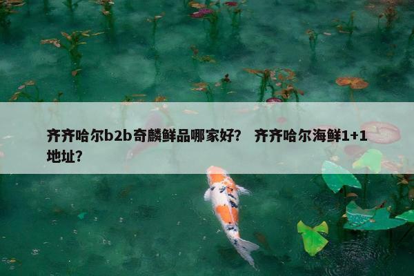 齐齐哈尔b2b奇麟鲜品哪家好？ 齐齐哈尔海鲜1+1地址？