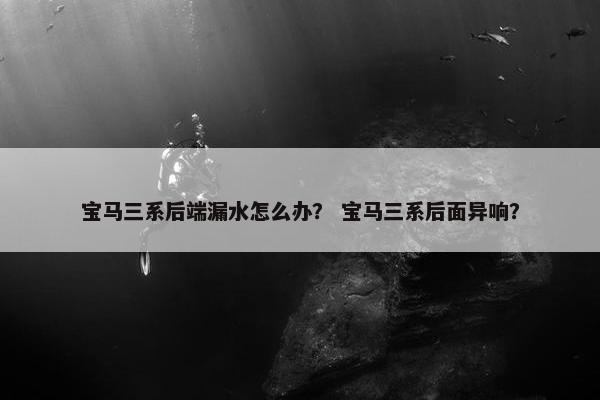 宝马三系后端漏水怎么办？ 宝马三系后面异响？