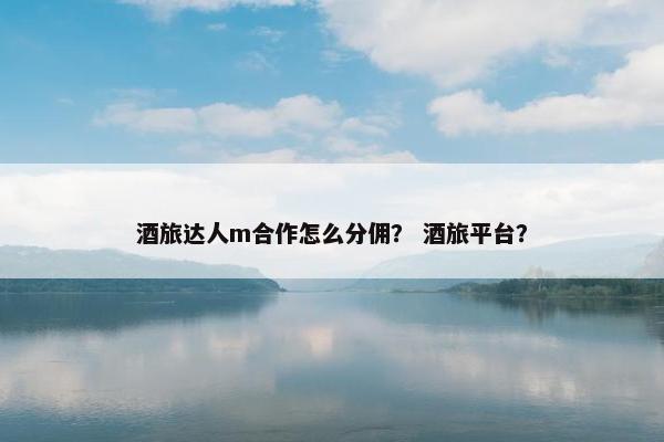 酒旅达人m合作怎么分佣？ 酒旅平台？