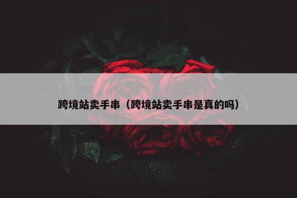 跨境站卖手串（跨境站卖手串是真的吗）