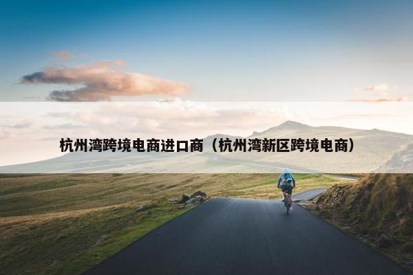 杭州湾跨境电商进口商（杭州湾新区跨境电商）