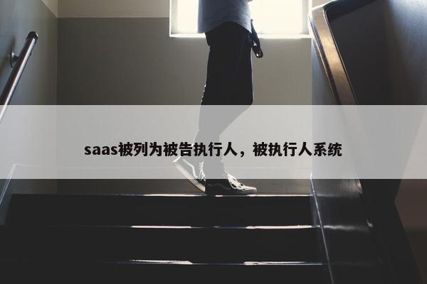saas被列为被告执行人，被执行人系统