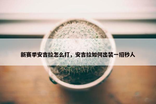 新赛季安吉拉怎么打，安吉拉如何出装一招秒人