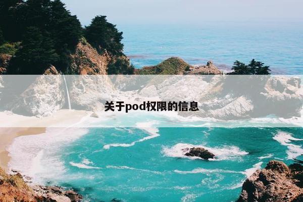 关于pod权限的信息