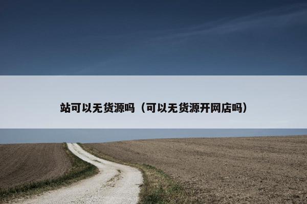 站可以无货源吗（可以无货源开网店吗）