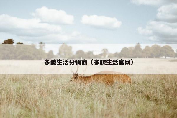 多鲸生活分销商（多鲸生活官网）