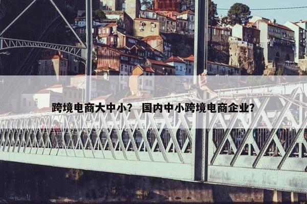 跨境电商大中小？ 国内中小跨境电商企业？