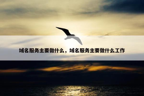 域名服务主要做什么，域名服务主要做什么工作