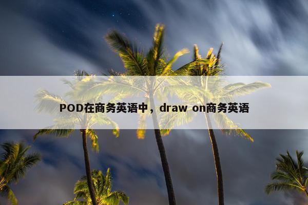 POD在商务英语中，draw on商务英语