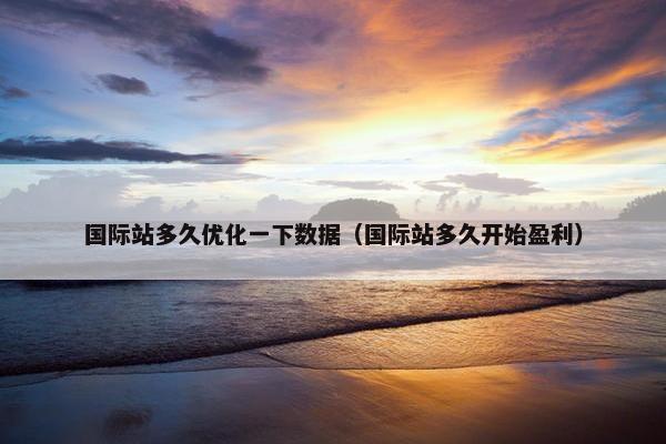 国际站多久优化一下数据（国际站多久开始盈利）