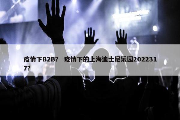 疫情下B2B？ 疫情下的上海迪士尼乐园2022317？