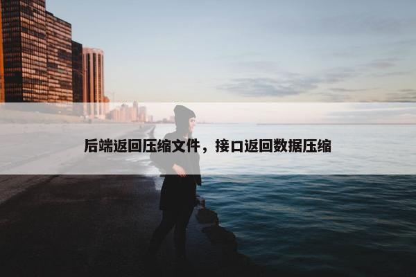 后端返回压缩文件，接口返回数据压缩