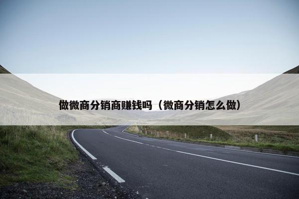 做微商分销商赚钱吗（微商分销怎么做）