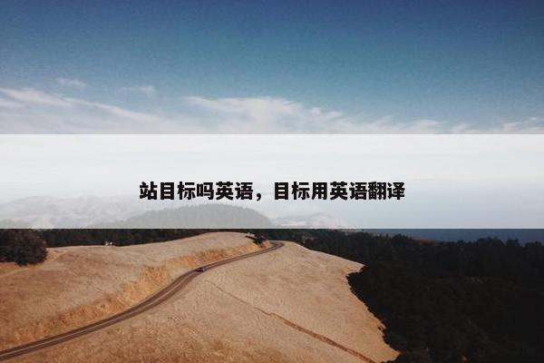 站目标吗英语，目标用英语翻译