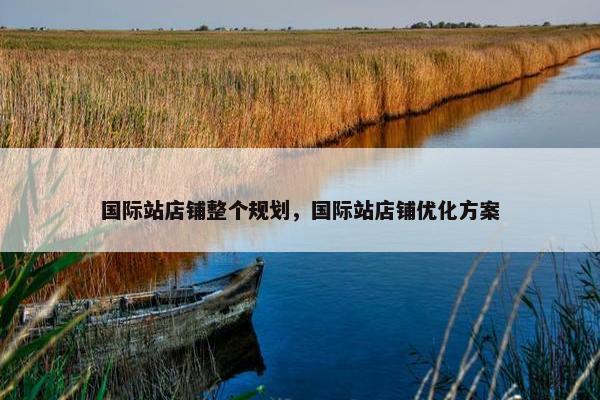 国际站店铺整个规划，国际站店铺优化方案