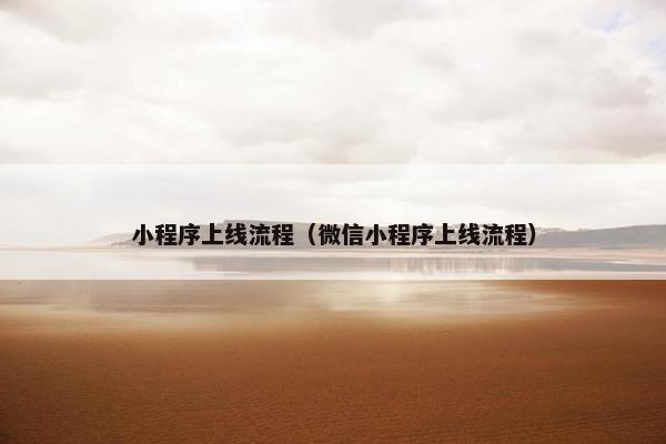 小程序上线流程（微信小程序上线流程）