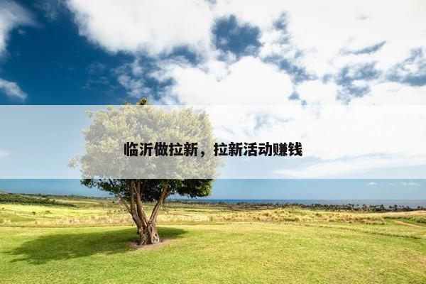 临沂做拉新，拉新活动赚钱