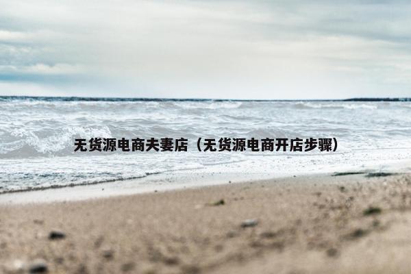 无货源电商夫妻店（无货源电商开店步骤）