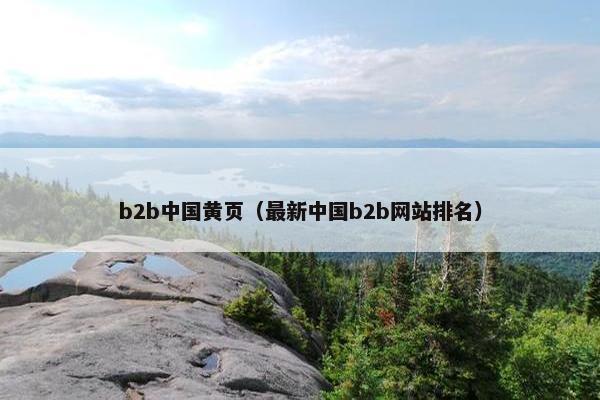 b2b中国黄页（最新中国b2b网站排名）