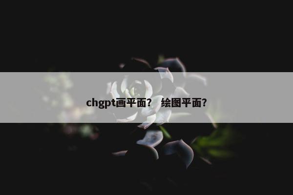 chgpt画平面？ 绘图平面？