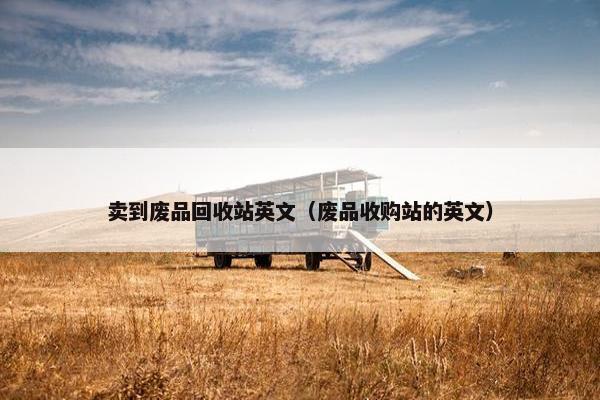 卖到废品回收站英文（废品收购站的英文）
