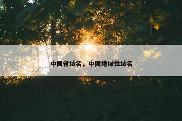 中国省域名，中国地域性域名