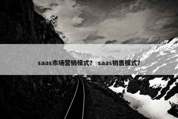 saas市场营销模式？ saas销售模式？