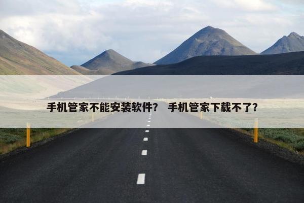 手机管家不能安装软件？ 手机管家下载不了？
