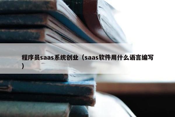 程序员saas系统创业（saas软件用什么语言编写）
