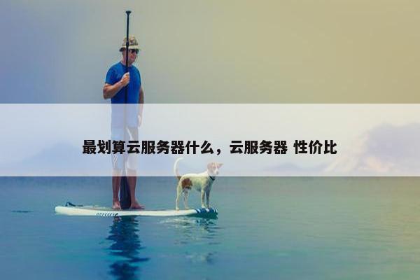 最划算云服务器什么，云服务器 性价比