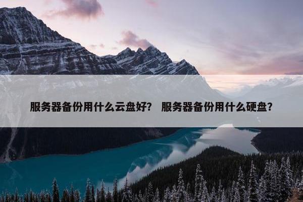 服务器备份用什么云盘好？ 服务器备份用什么硬盘？