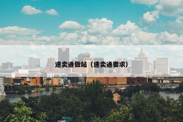 速卖通做站（速卖通要求）