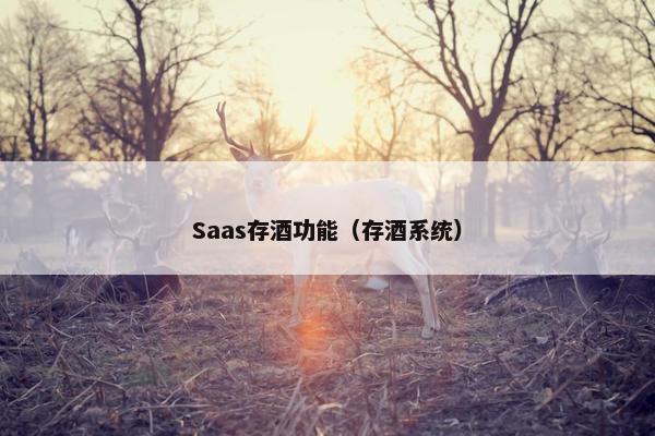 Saas存酒功能（存酒系统）
