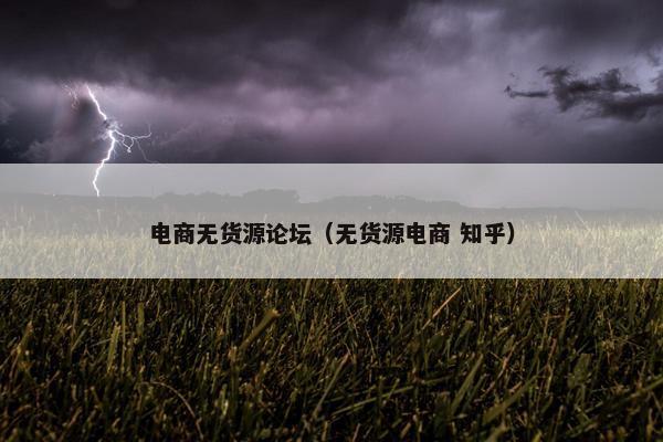 电商无货源论坛（无货源电商 知乎）