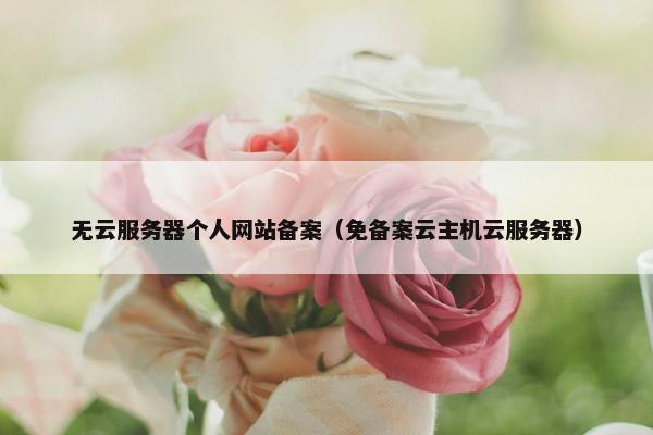 无云服务器个人网站备案（免备案云主机云服务器）