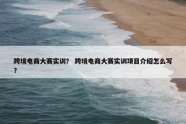 跨境电商大赛实训？ 跨境电商大赛实训项目介绍怎么写？