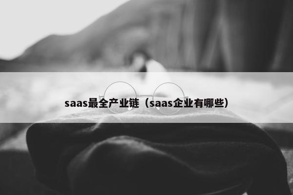saas最全产业链（saas企业有哪些）