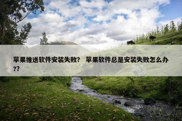 苹果推送软件安装失败？ 苹果软件总是安装失败怎么办?？