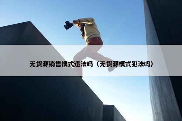 无货源销售模式违法吗（无货源模式犯法吗）