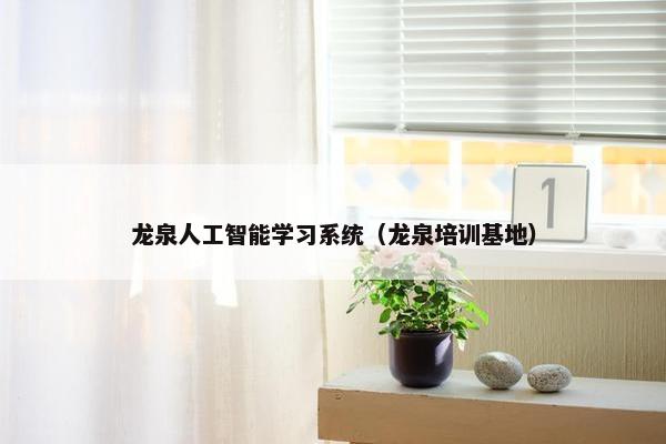 龙泉人工智能学习系统（龙泉培训基地）