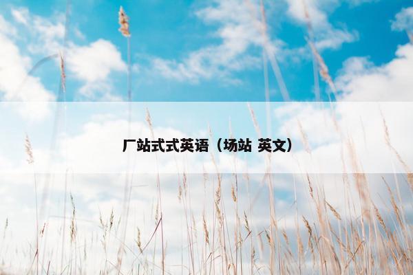厂站式式英语（场站 英文）