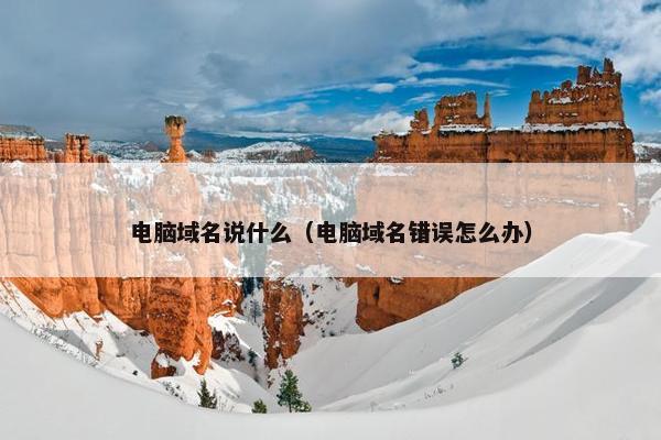 电脑域名说什么（电脑域名错误怎么办）