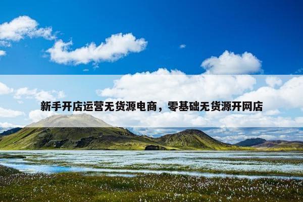 新手开店运营无货源电商，零基础无货源开网店