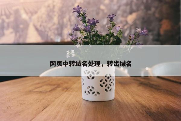 网页中转域名处理，转出域名