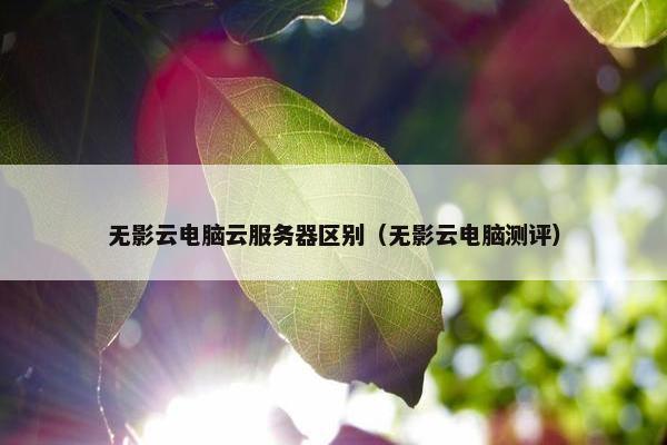 无影云电脑云服务器区别（无影云电脑测评）
