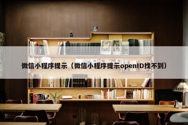 微信小程序提示（微信小程序提示openID找不到）