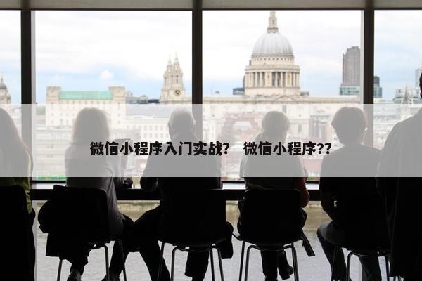 微信小程序入门实战？ 微信小程序?？