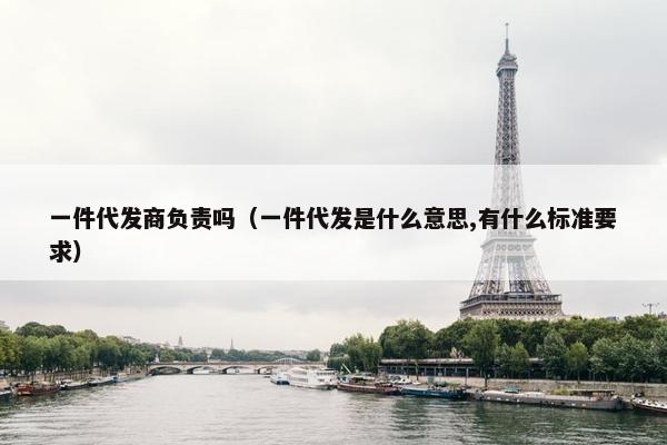 一件代发商负责吗（一件代发是什么意思,有什么标准要求）
